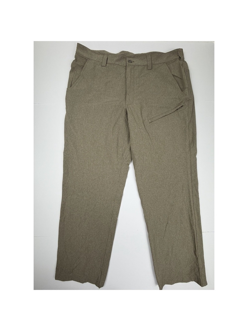 Duluth Trading Co Pants Mens 40 Khaki Tan Travel Work Performance Breezeshooter - Picture 1 of 9